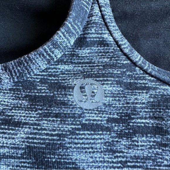 Lululemon Women’s Power Y Tank Top *Luon Dramatic Static White Black size 4 - Picture 8 of 12